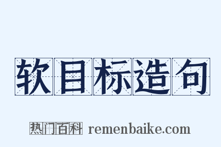 软目标造句是什么意思的图片